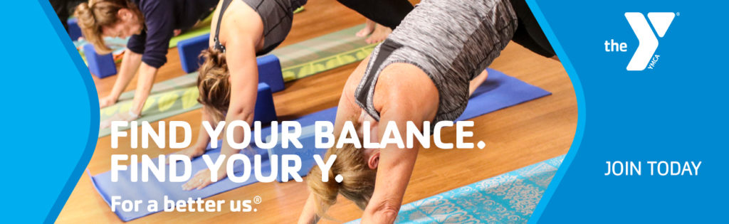 Find Your Balance. Find Your Y. Join Today. Women doing Yoga at the Regional YMCA